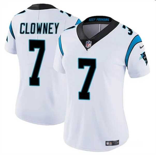 Women's Carolina Panthers #7 Jadeveon Clowney White Stitched Jersey Dzhi